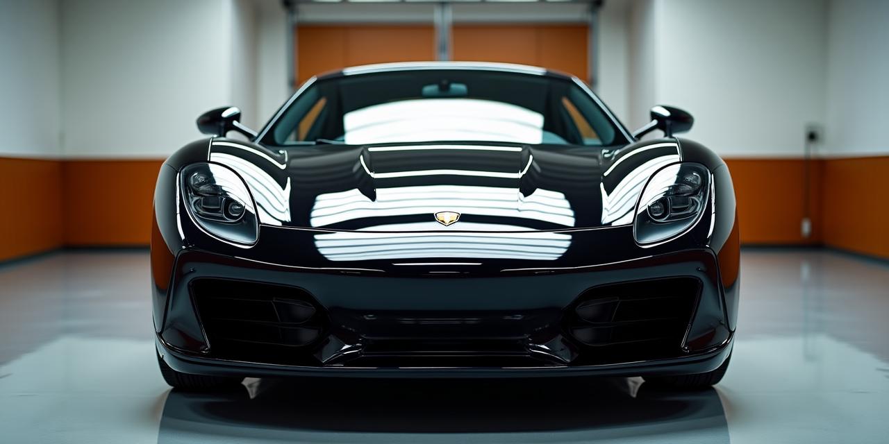 Luxe auto detail overzicht in studio